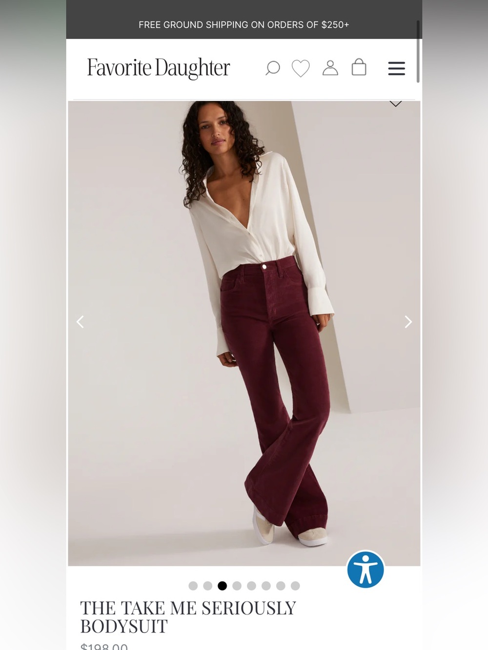 Favorite Daughter Take Me Seriously Bodysuit/Blouse